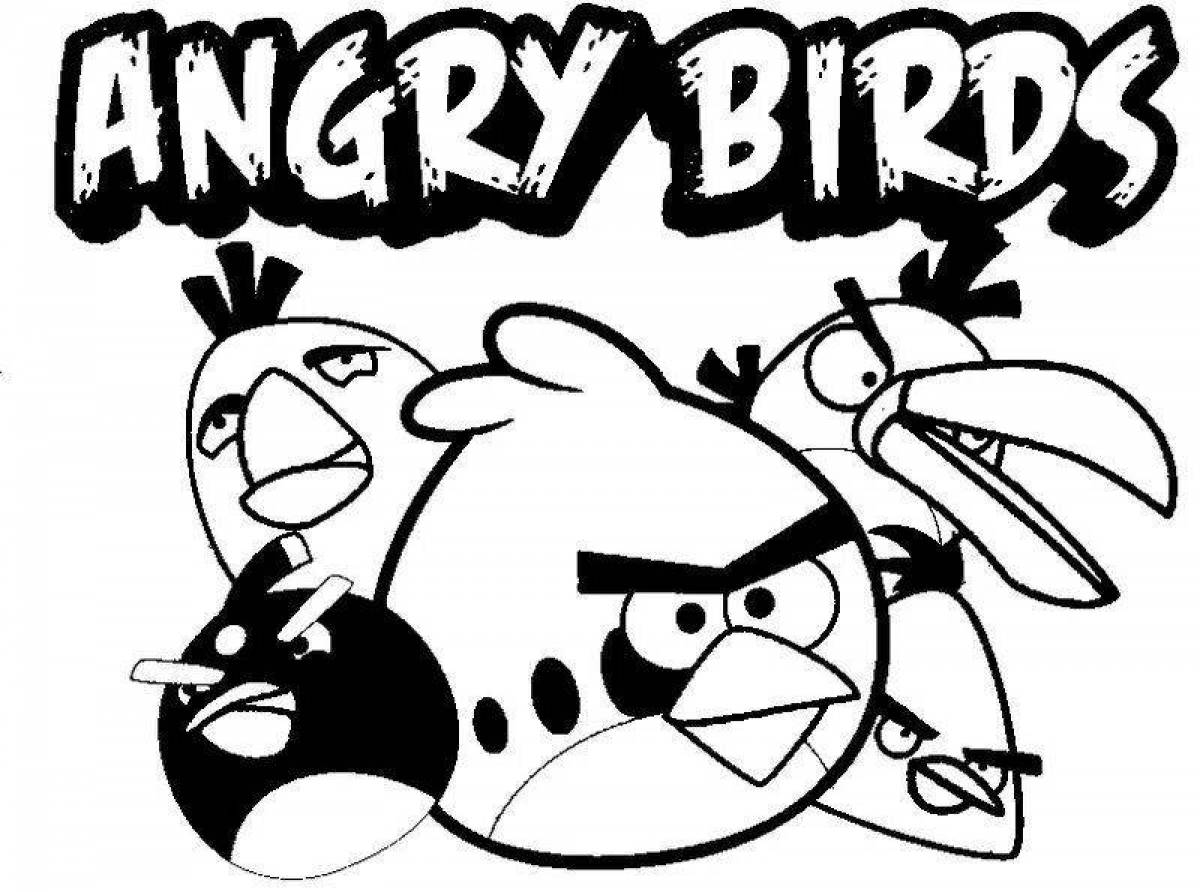 Милая раскраска angry birds