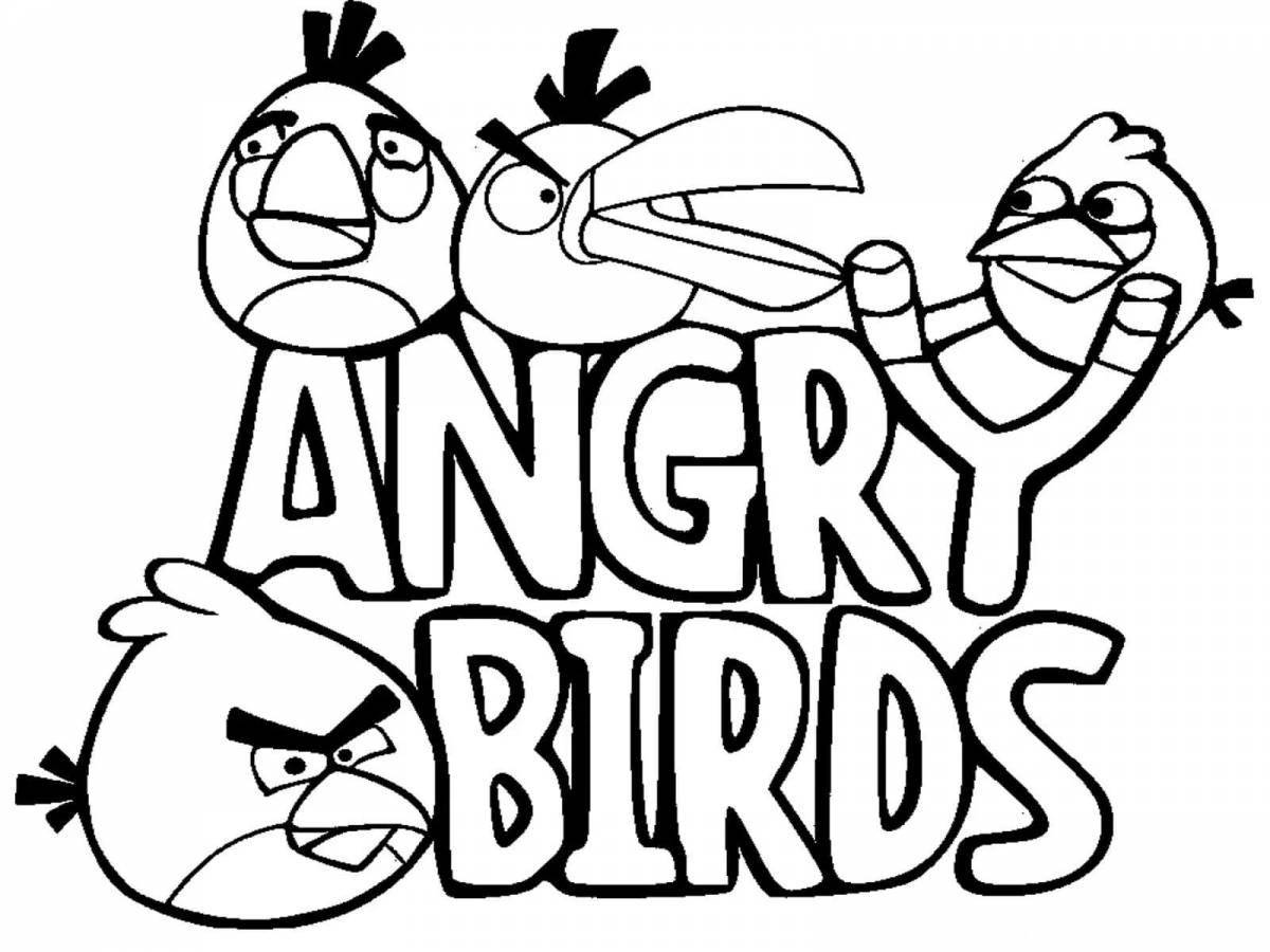 Привлекательная раскраска angry birds