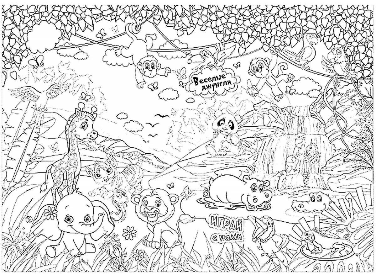 Colorful a3 coloring page