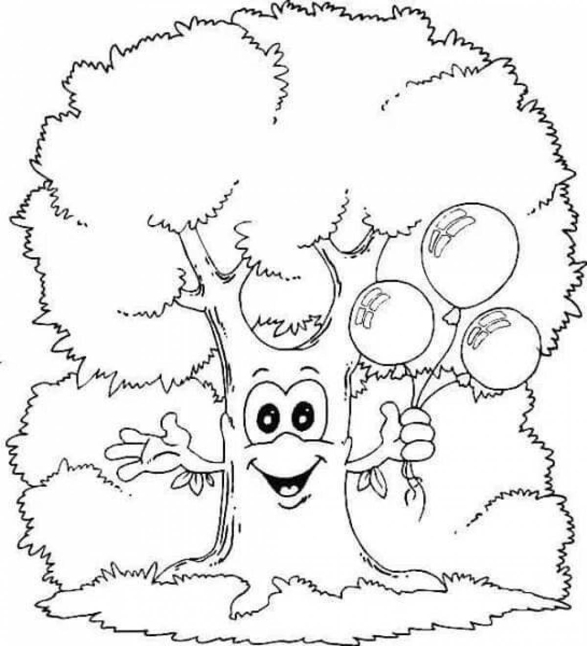Joyful family tree coloring book