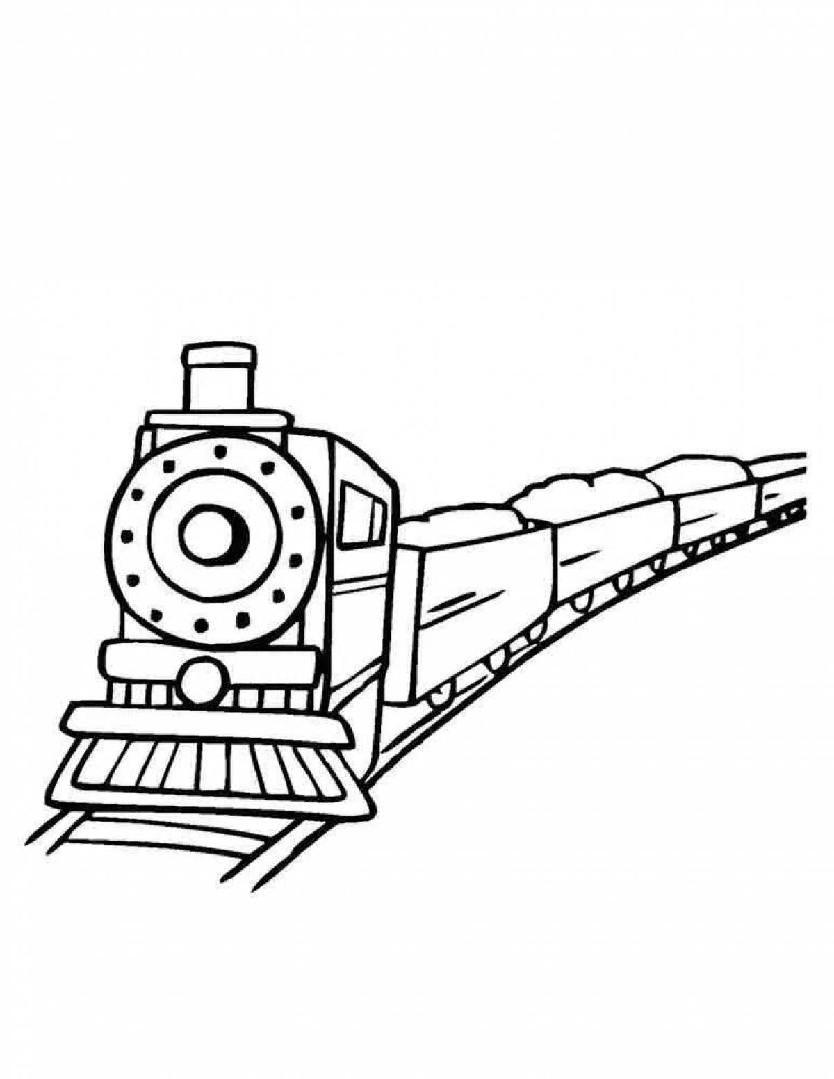 Glorious military train coloring page