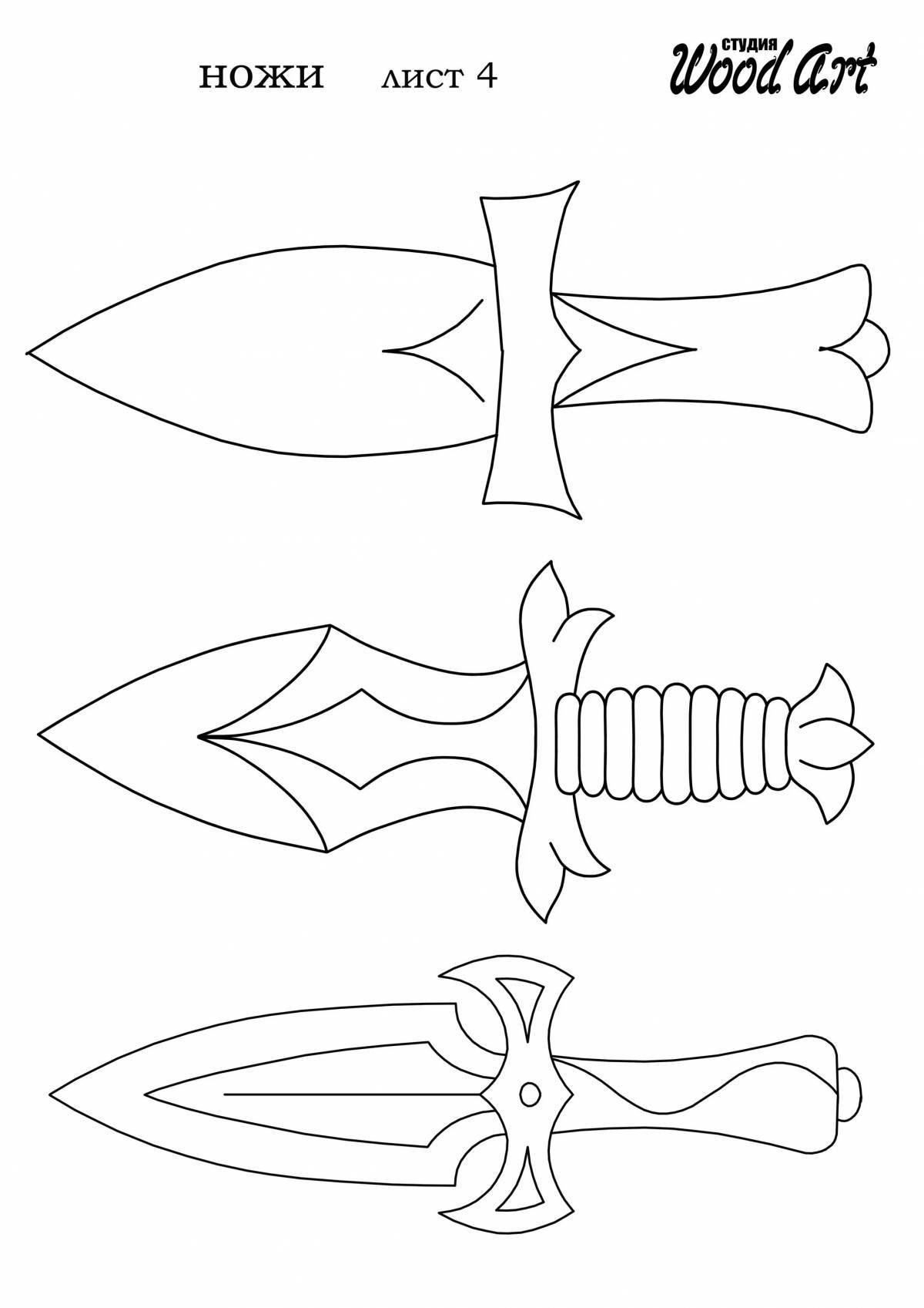 Glowing Poke Knife coloring page