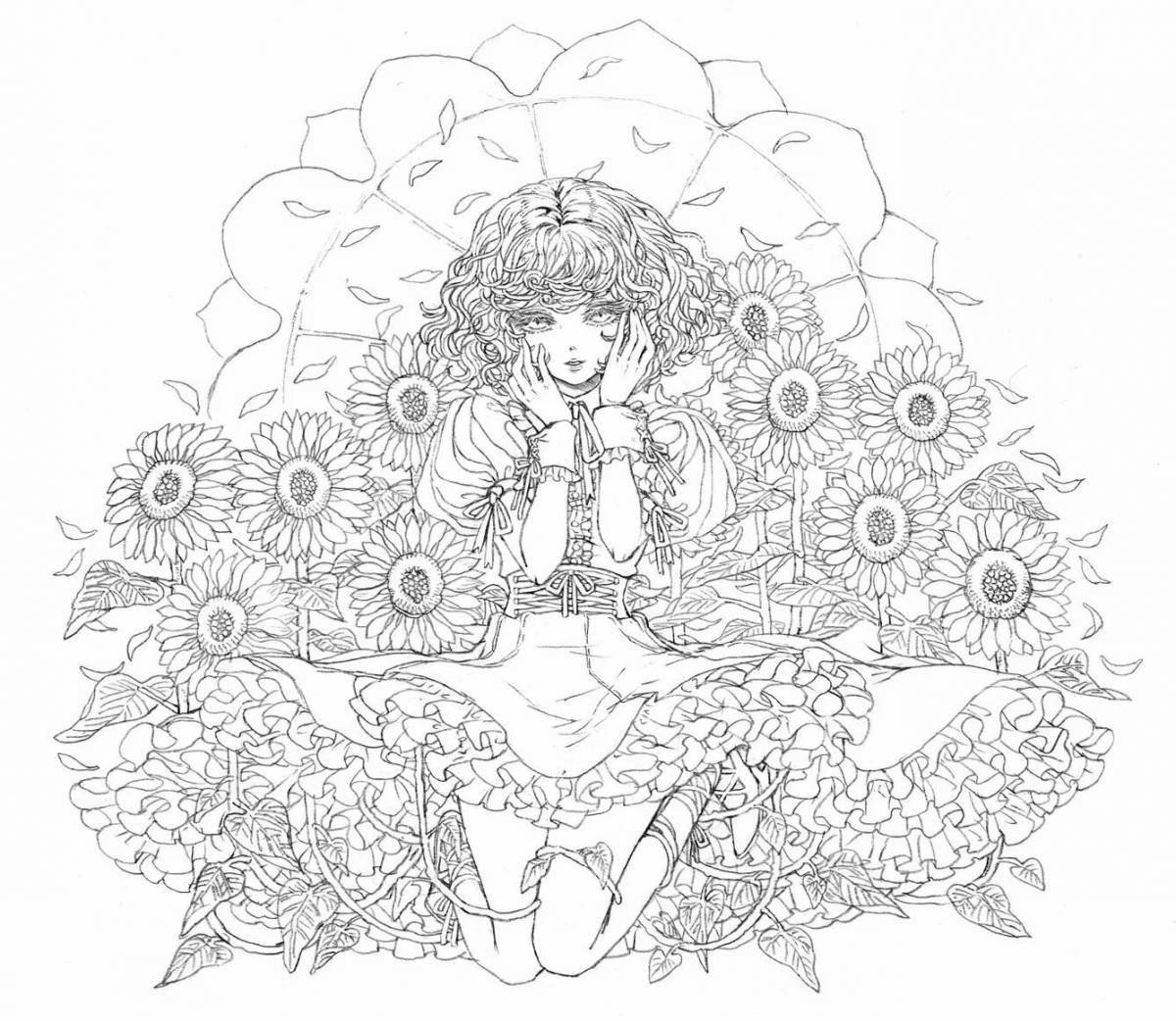 Bright anime coloring pages