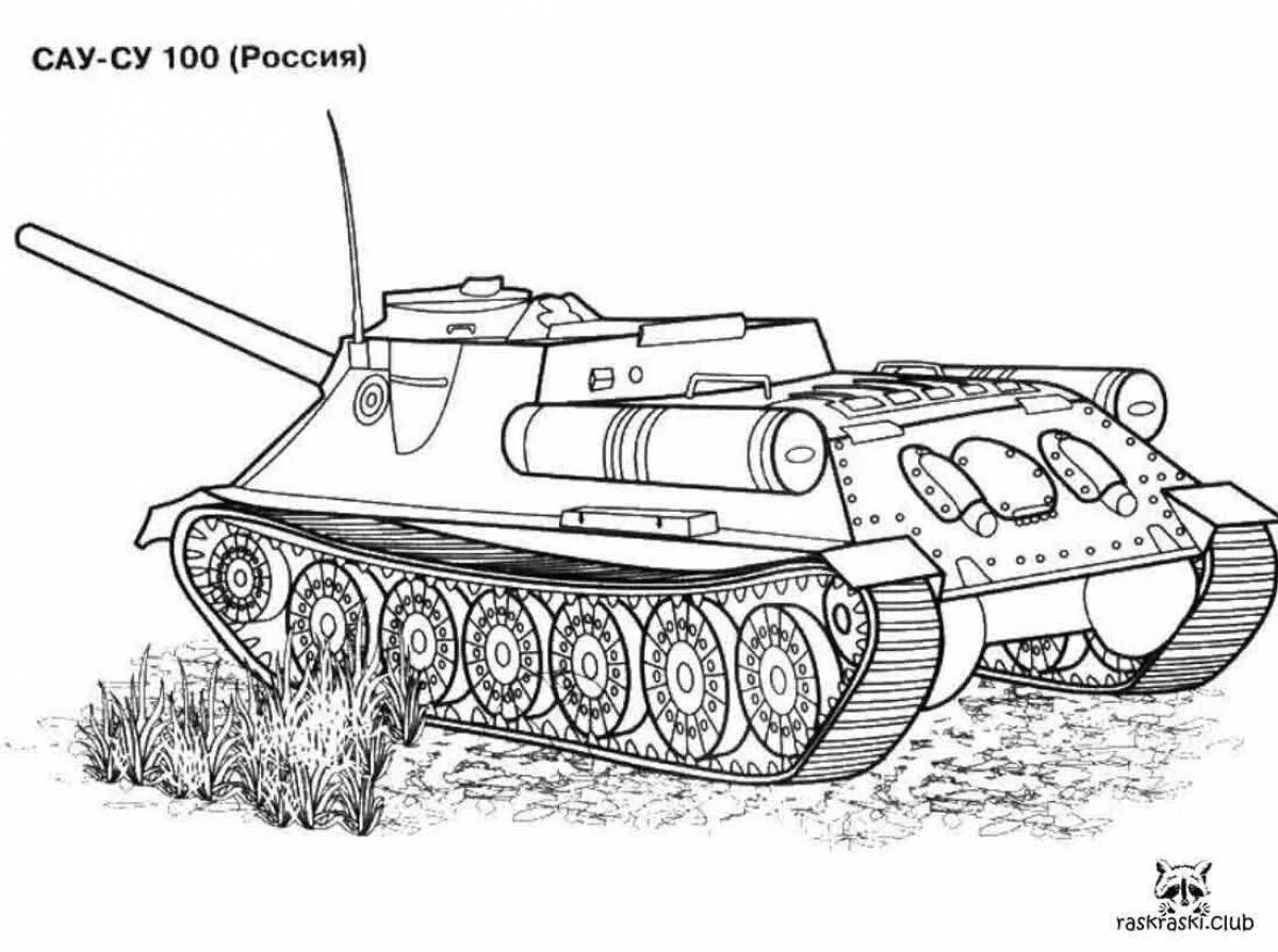 Strikingly beautiful ussr tanks coloring book