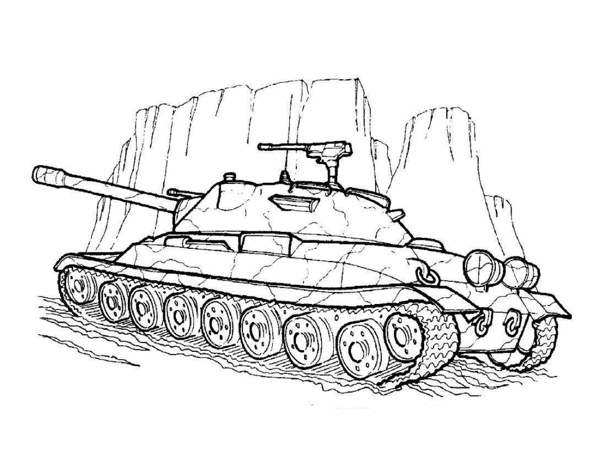 Coloring page graceful tanks of the ussr