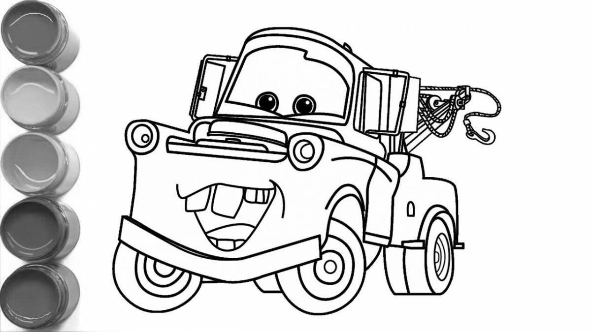 Fancy Cars Master Coloring Page