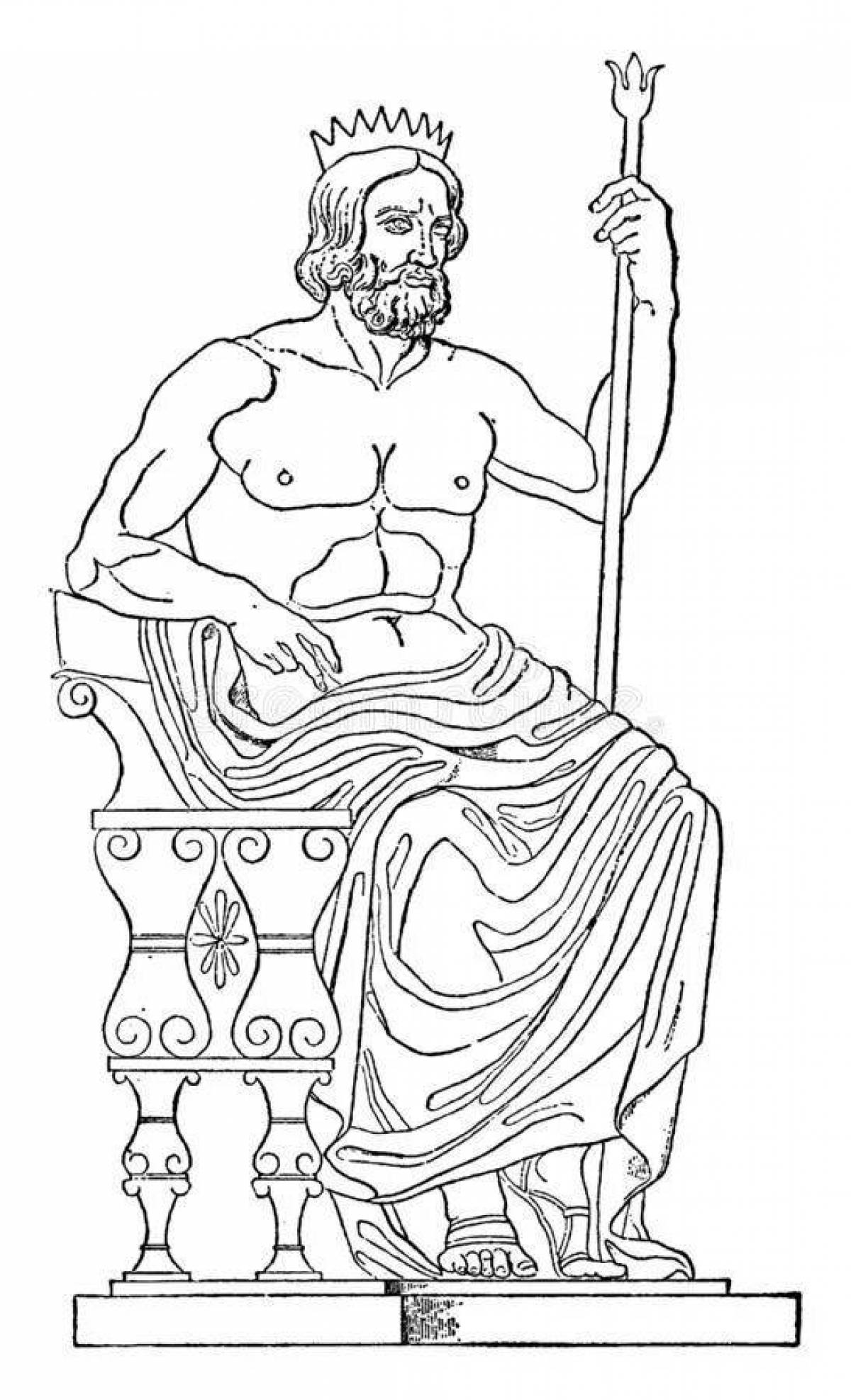 Awesome god of hades coloring page