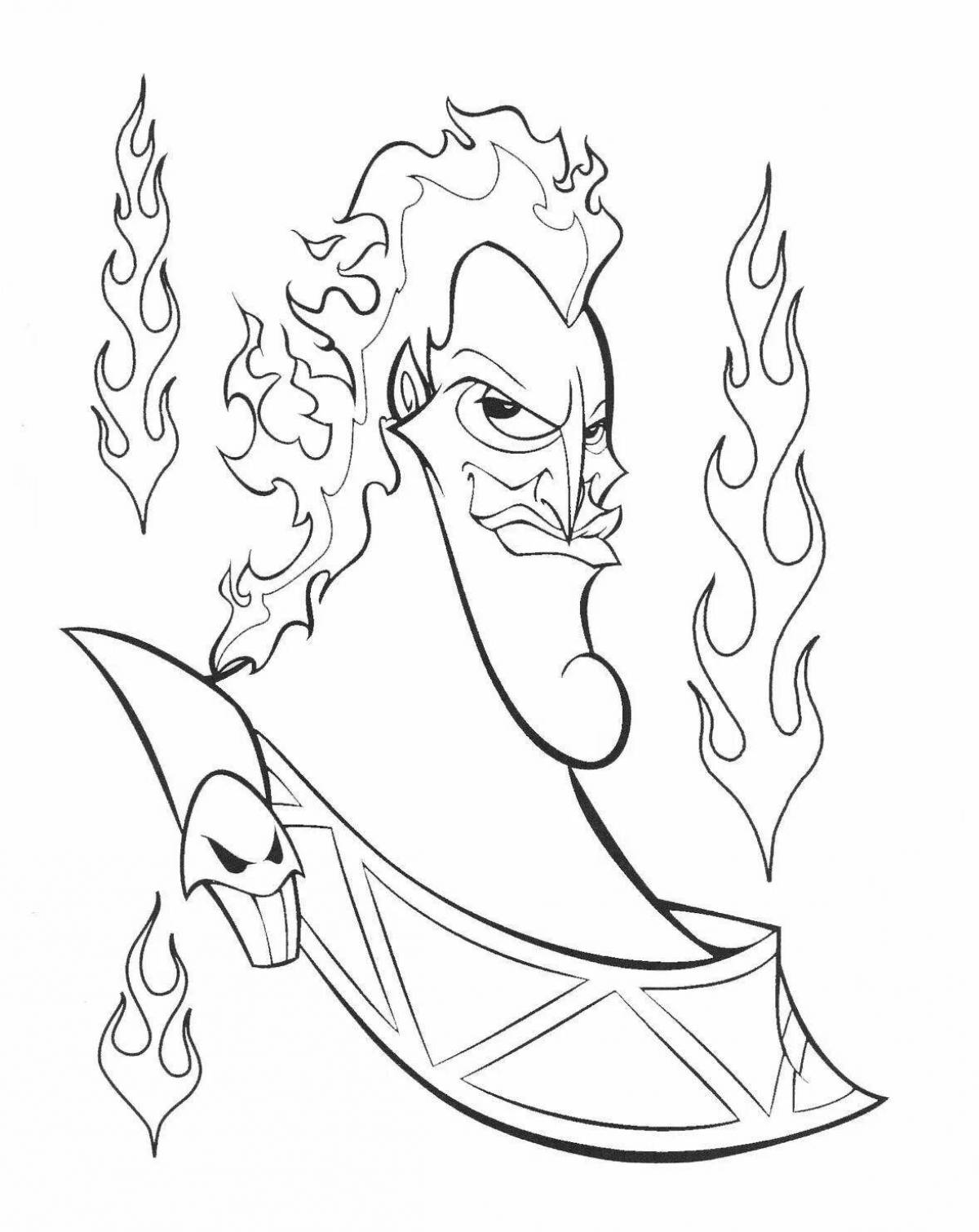 Colorful Hades God Coloring Page