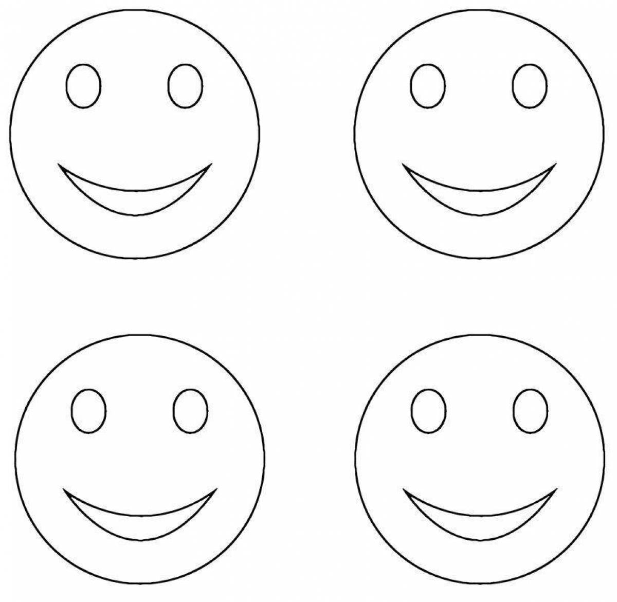 Animated smiley face coloring book