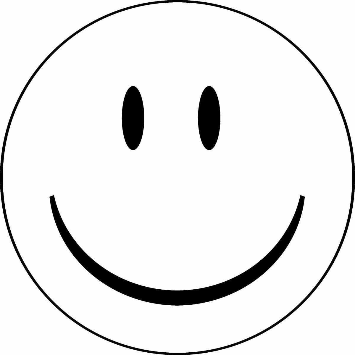 Animated smiley face coloring page