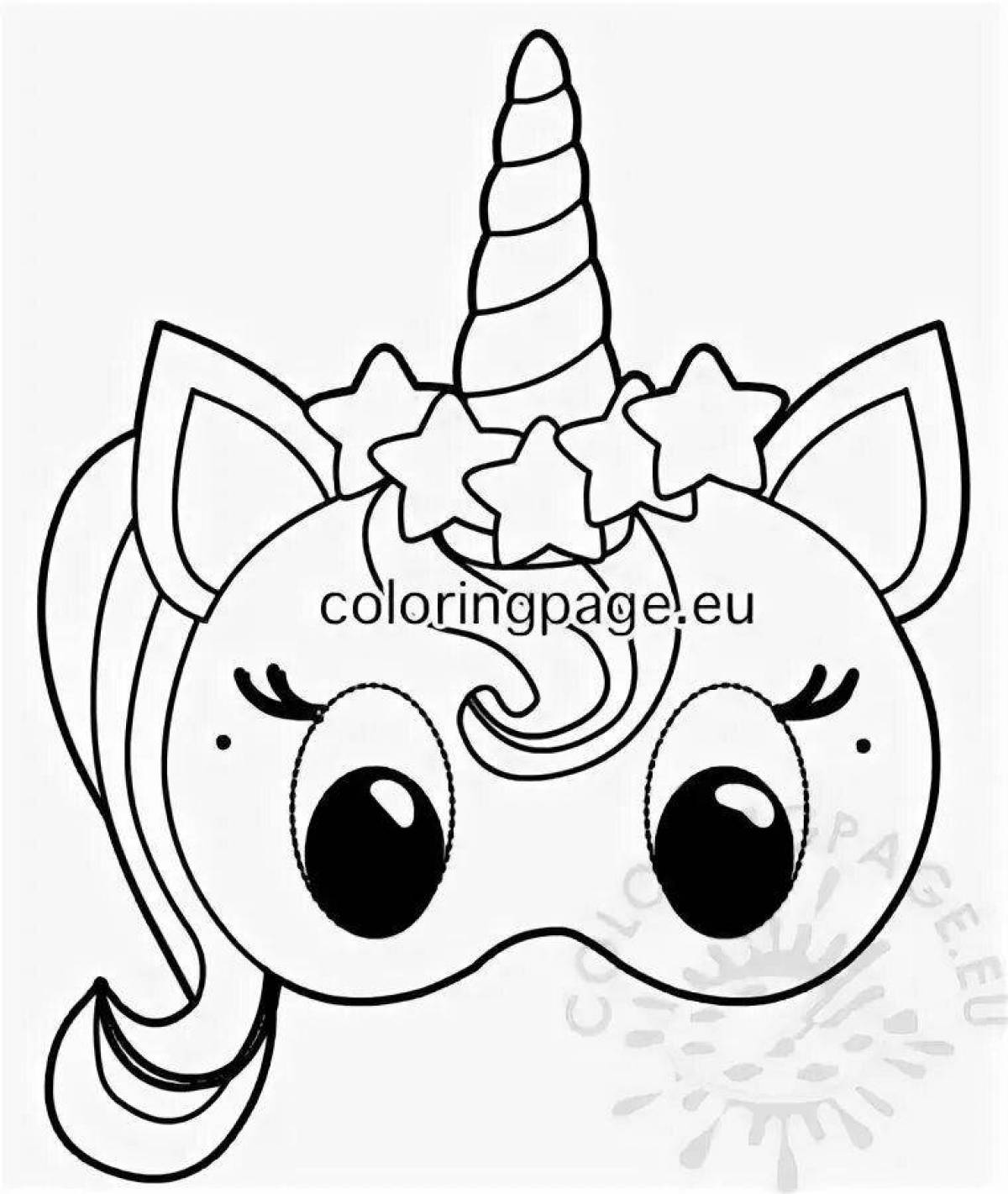 Magic coloring unicorn mask