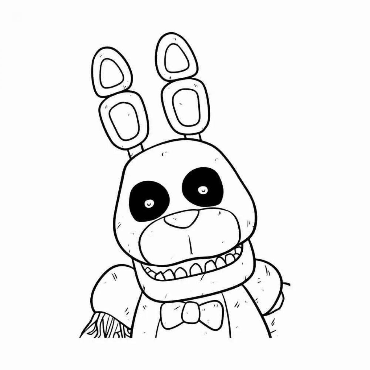 Awesome bonnie animatronic coloring book