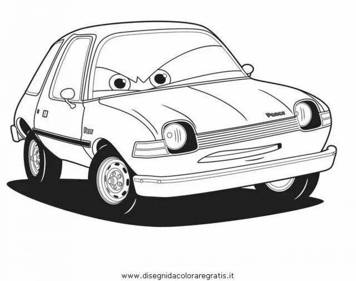 Terrible coloring pages evil cars