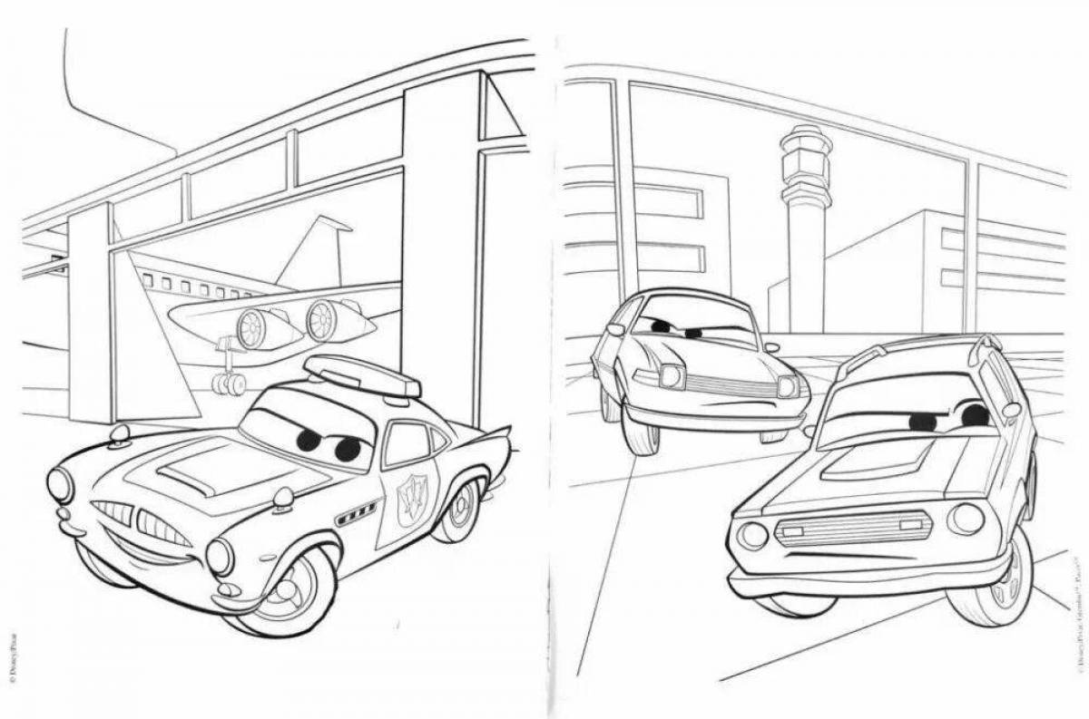 Spooky evil cars coloring book