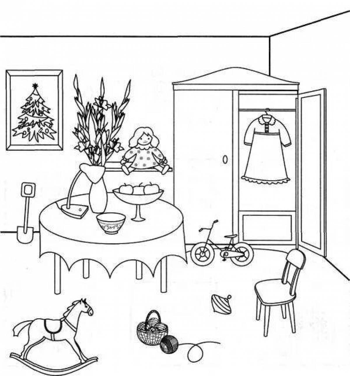 Раскраска Праздничная l-украшенная раскраска