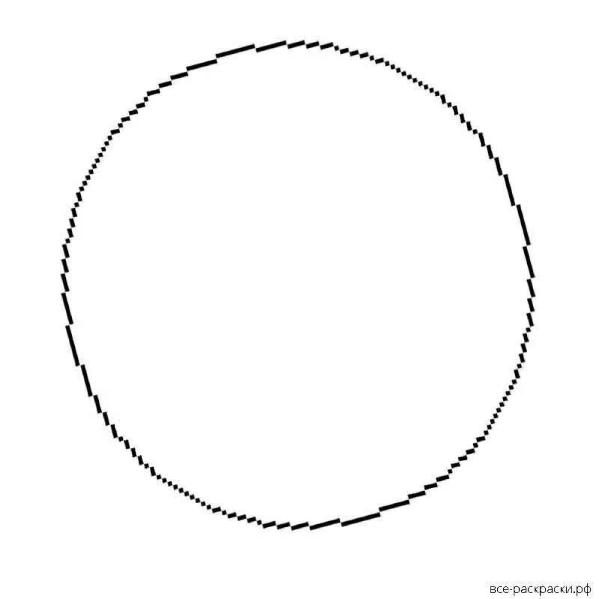 Coloring glowing circle with lines