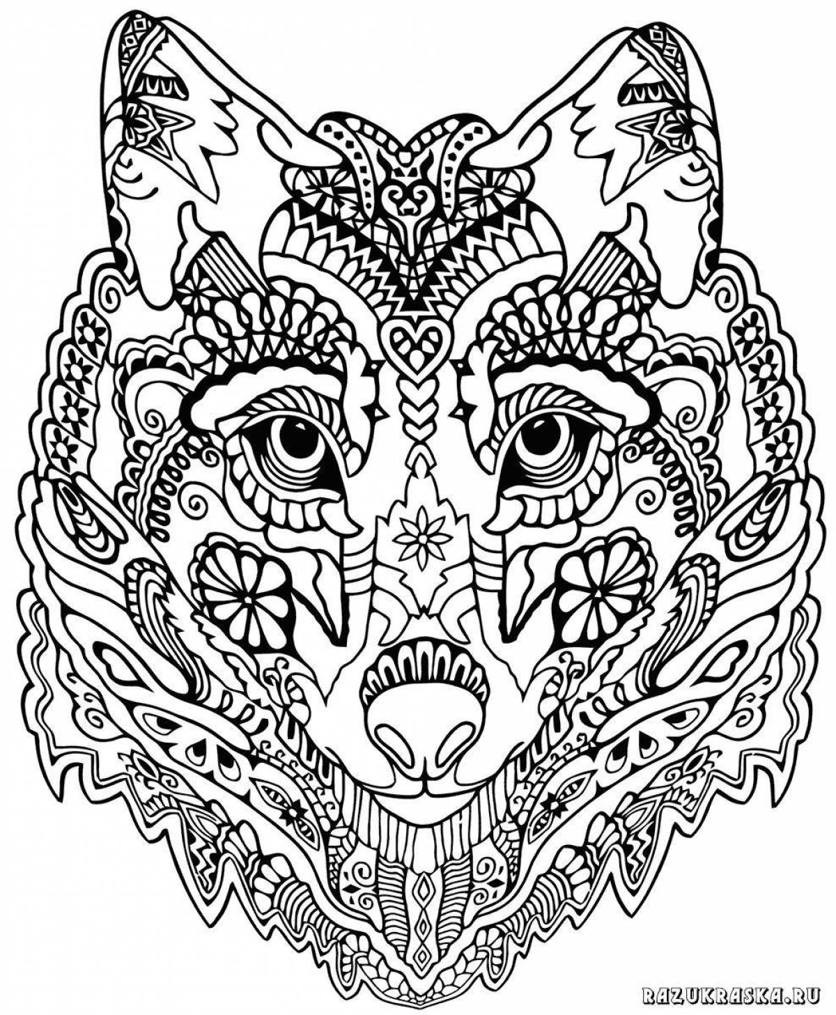 Stimulating stress relief coloring book