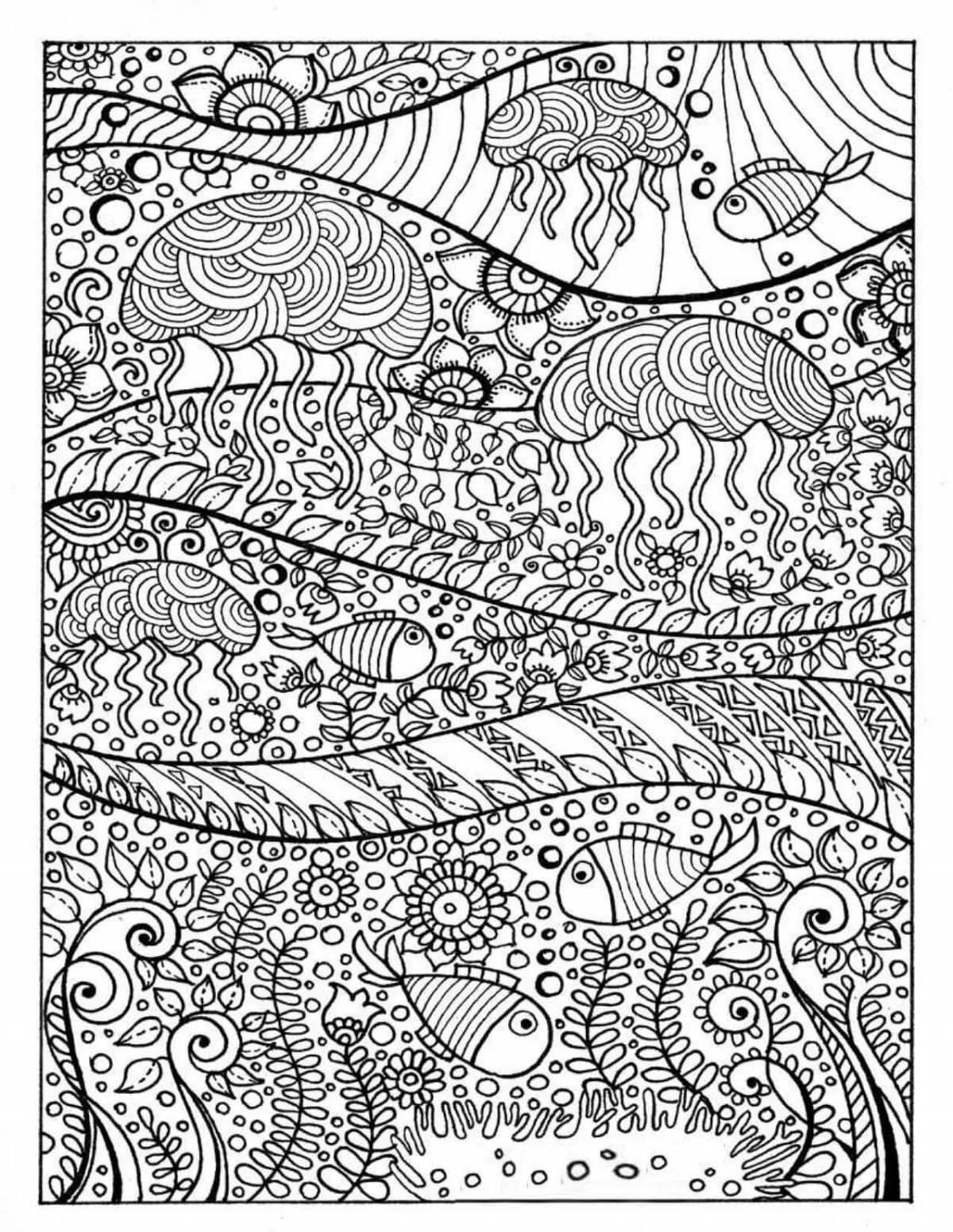 Poetry stress relief coloring book