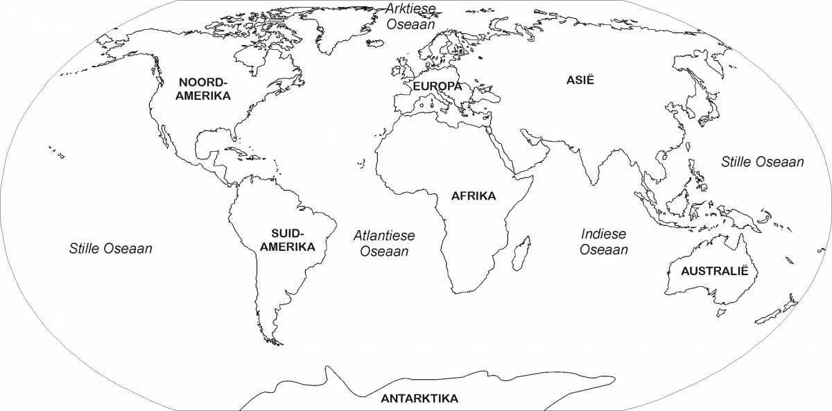 Контурная карта материков 4 класс окружающий мир распечатать