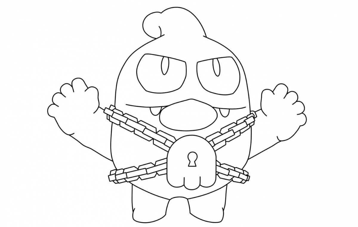 Coloring Pages Squeek from brawl stars (29 pcs) - download or print for