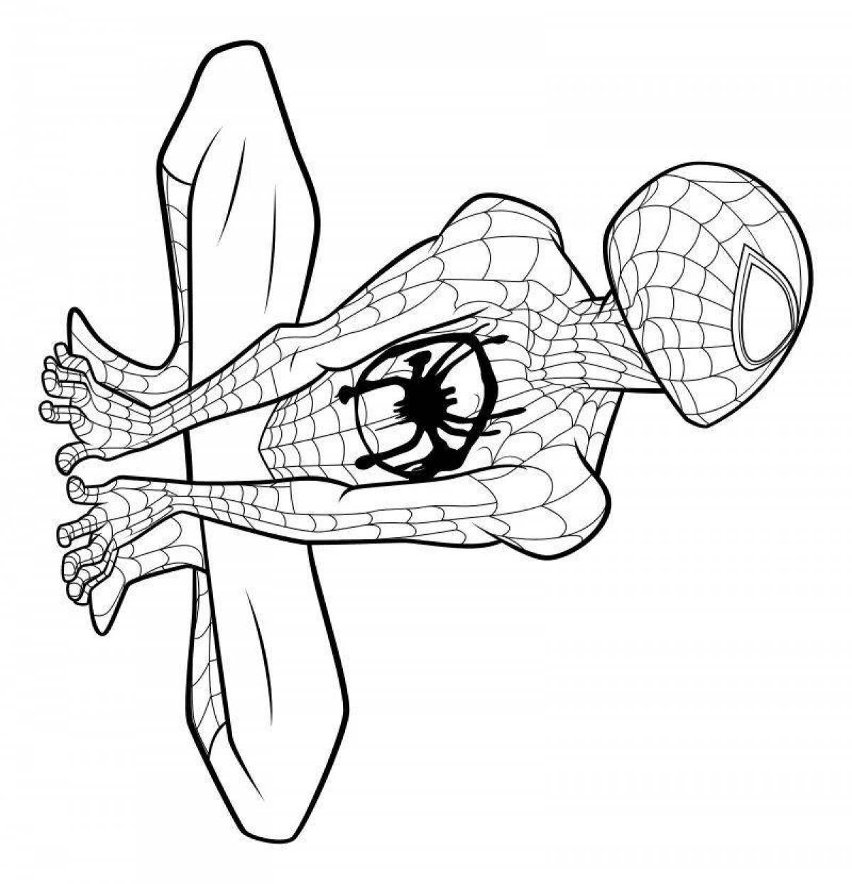 Майл Моралез раскраска человек паук