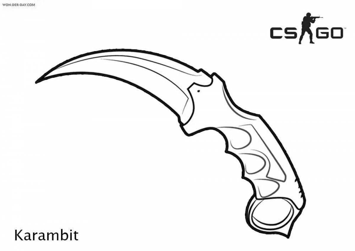 Рисунок керамбит голд из стандофф 2