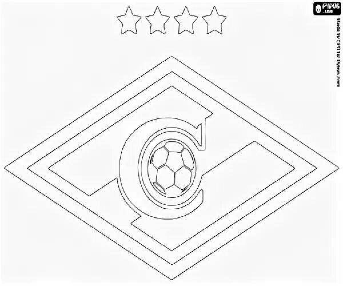 Раскраска логотипов футбольных клубов Спартак Москва