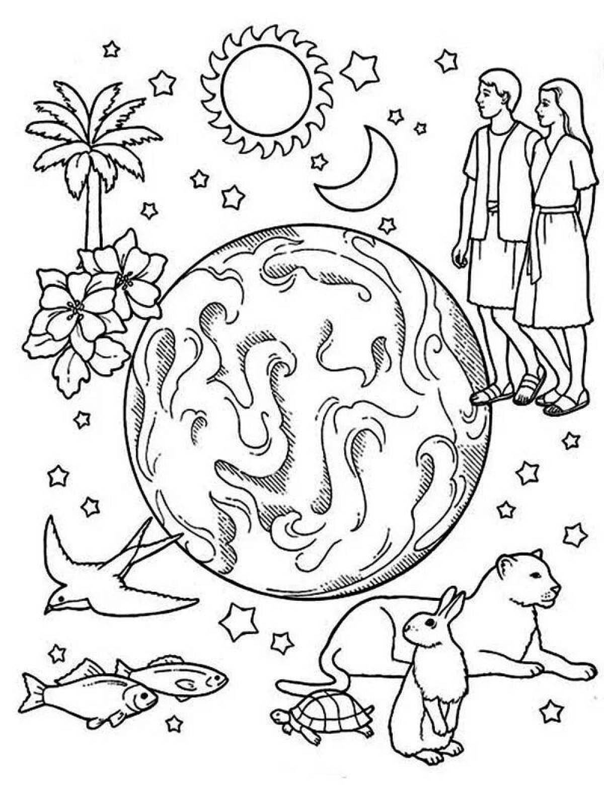 Раскраска с наклейками «Подводный мир», 16 стр.
