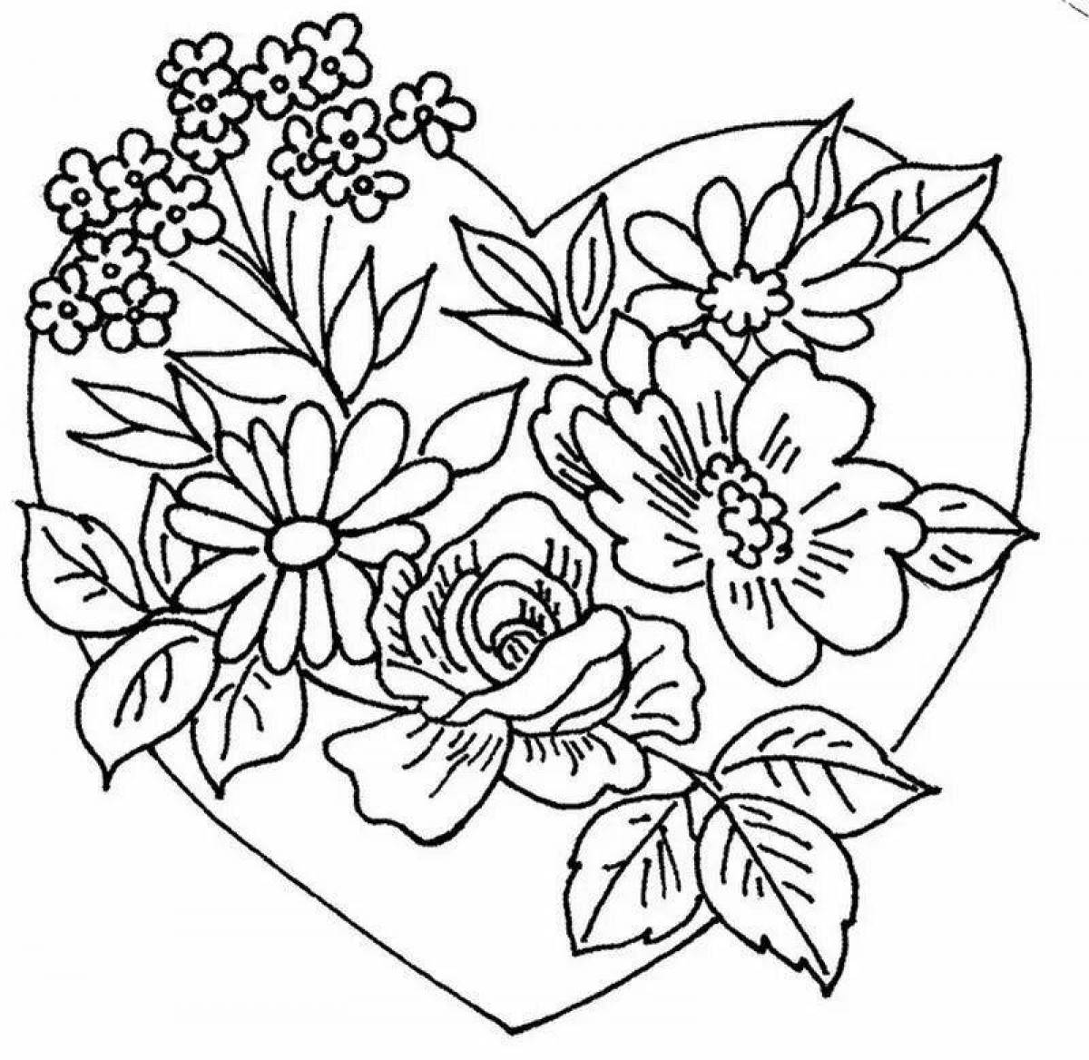 Blossoming tatyana's day coloring page