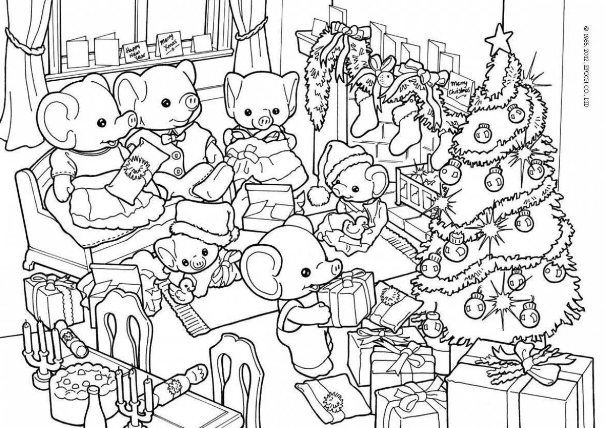 Sylvania soothing family coloring book