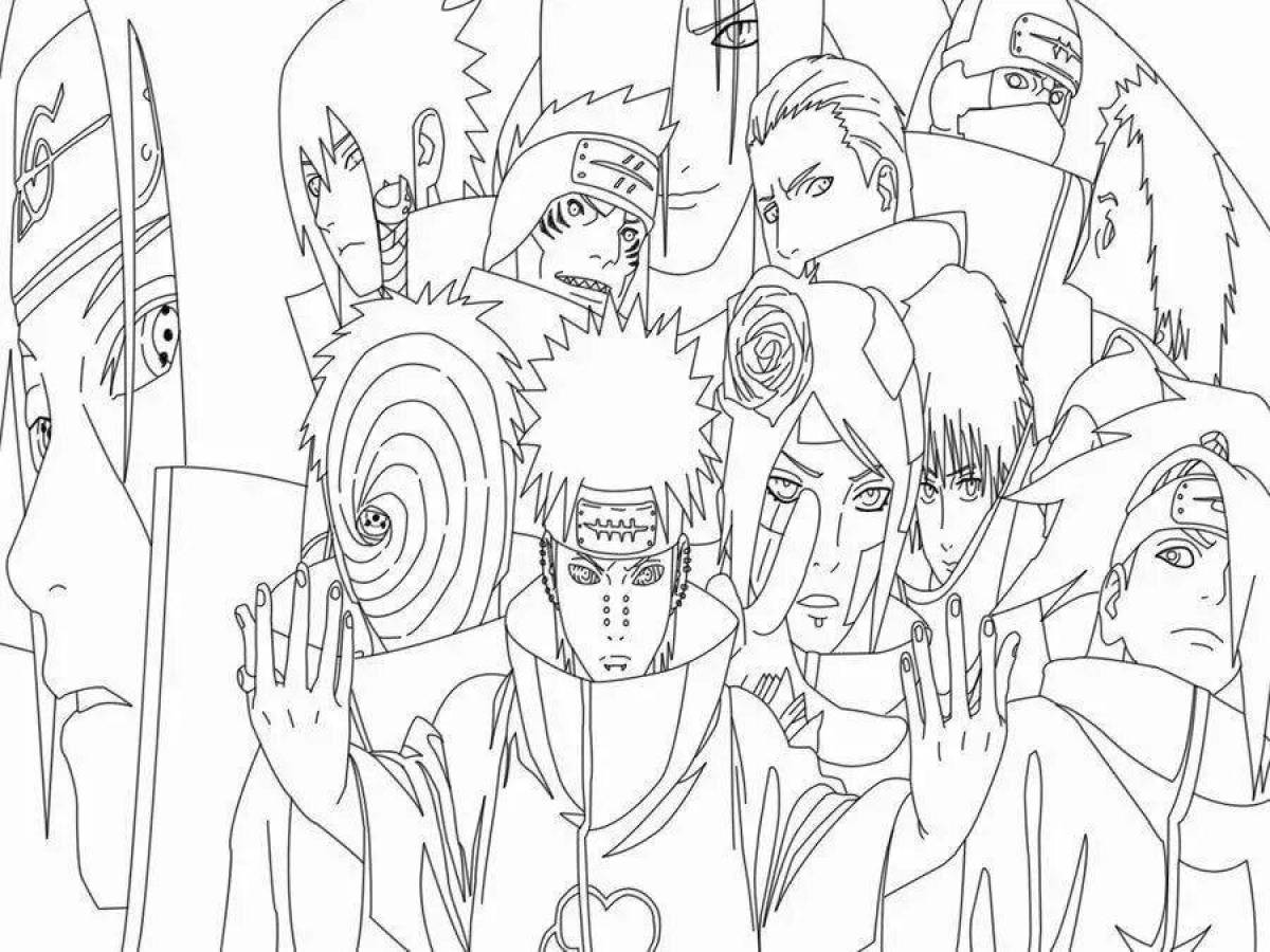 Joyful naruto coloring by numbers