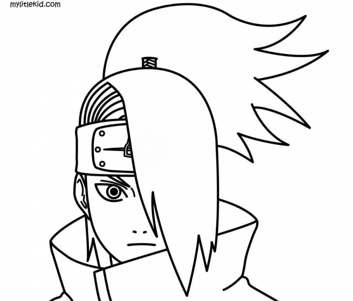 Character naruto coloring by numbers