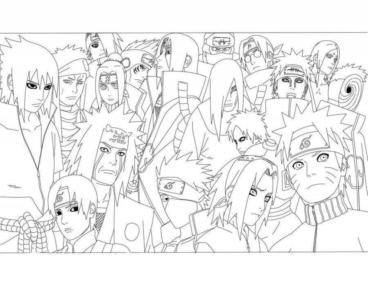 Magic naruto coloring by numbers