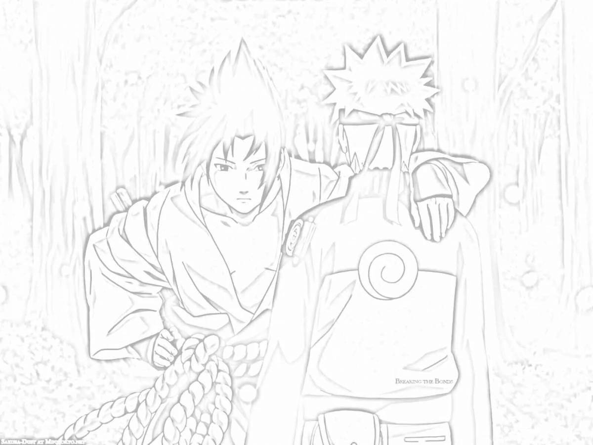 Inspirational naruto coloring by numbers