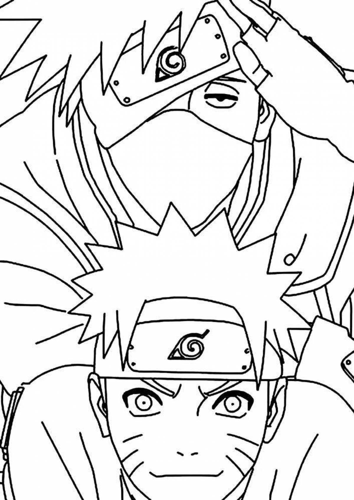 Aesthetic naruto coloring by numbers