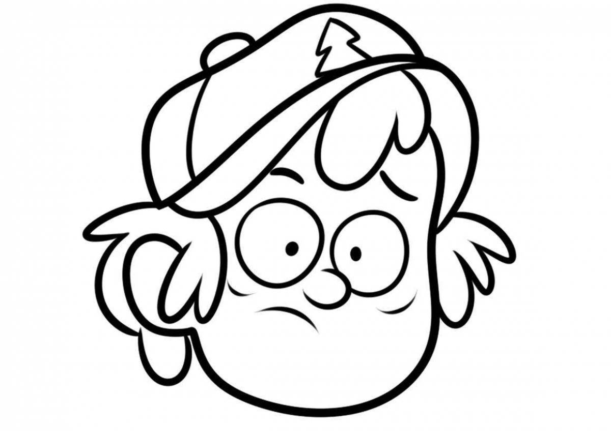 Dipper Gravity Falls playful coloring page