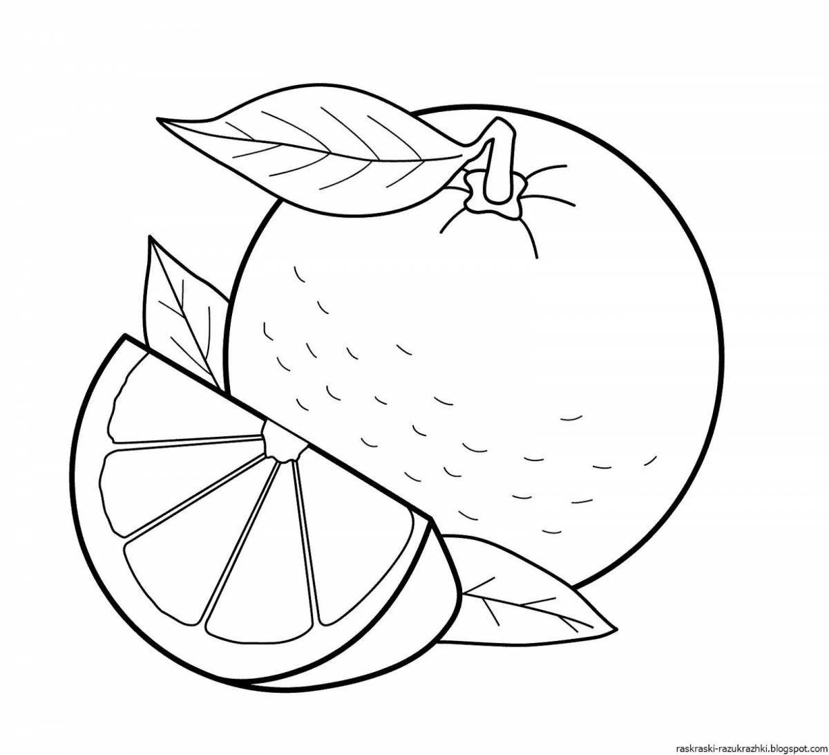 Adorable fruits coloring book for kids