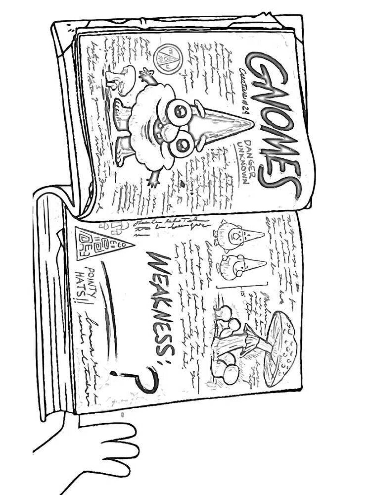 Gravity falls diary coloring page