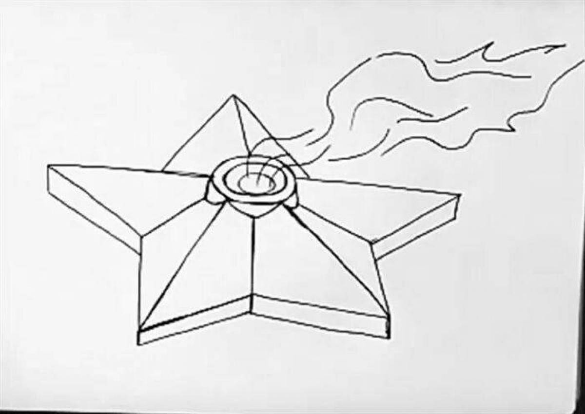 Great drawing of an eternal flame