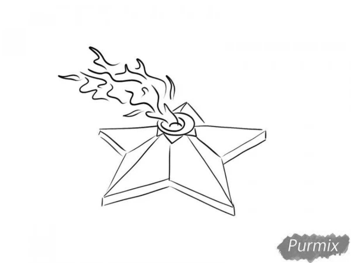 Coloring page magnificent eternal flame
