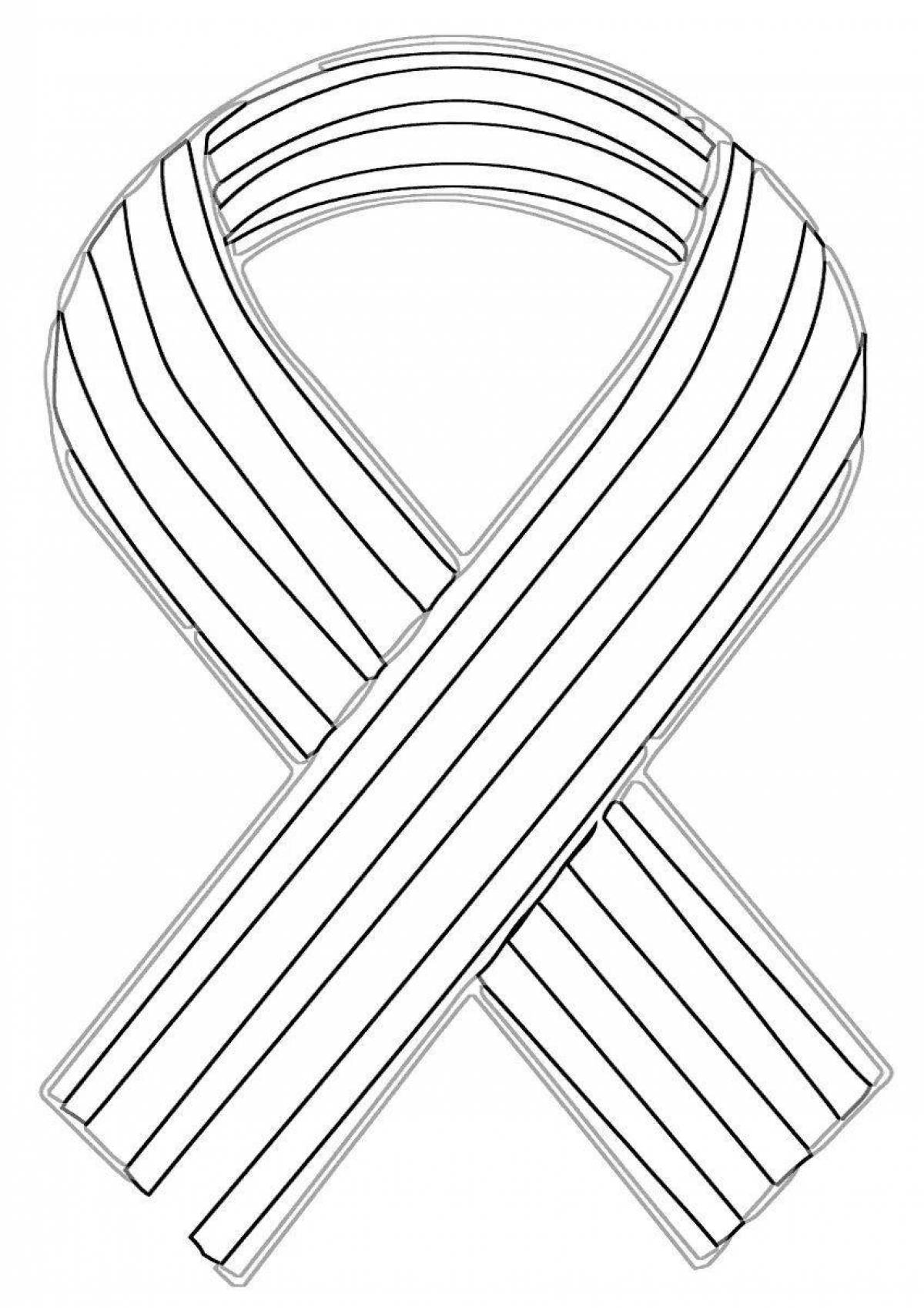 Bright drawing of St. George ribbon