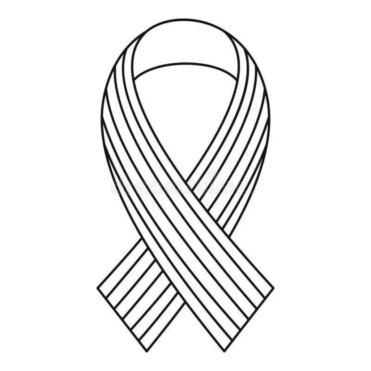 Exquisite drawing of St. George ribbon