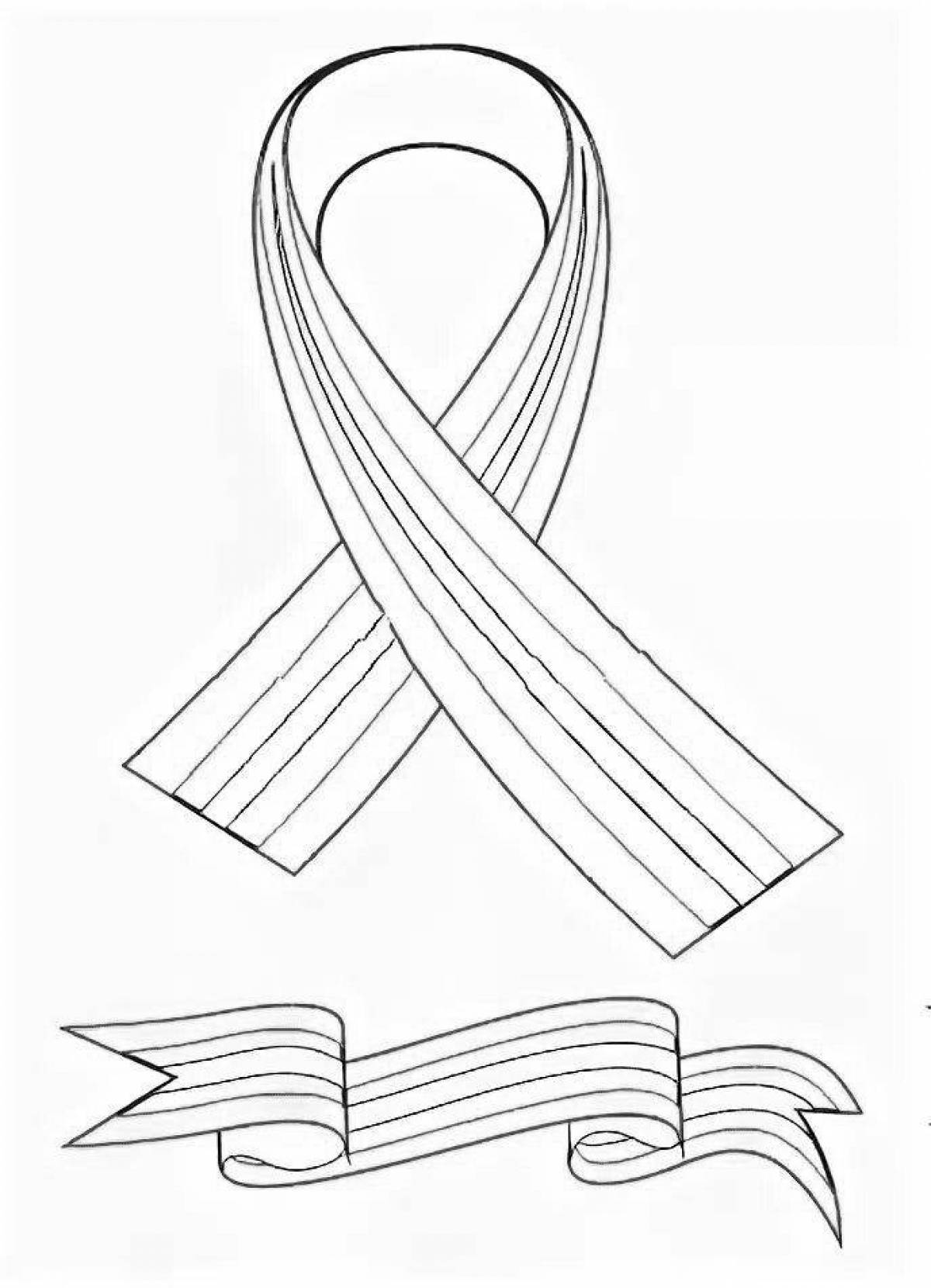 Attractive drawing of St. George ribbon