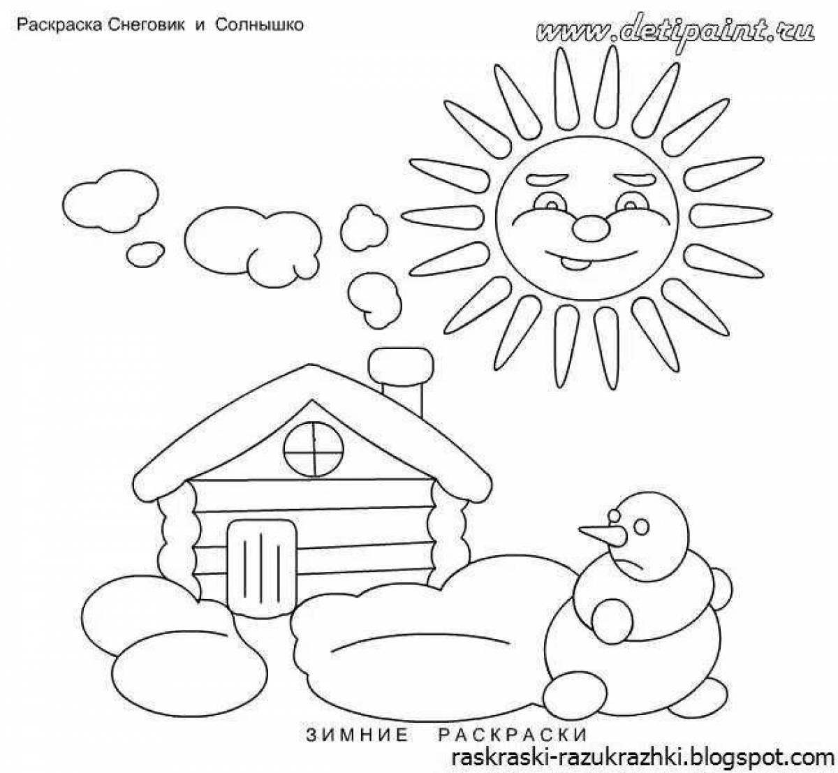 Fun coloring for middle group children