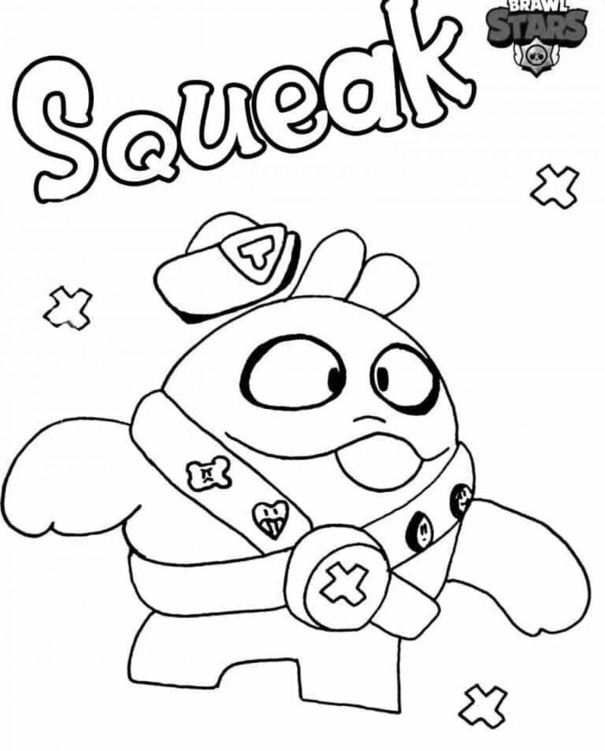 Color-explosive coloring page squeek от brawl stars