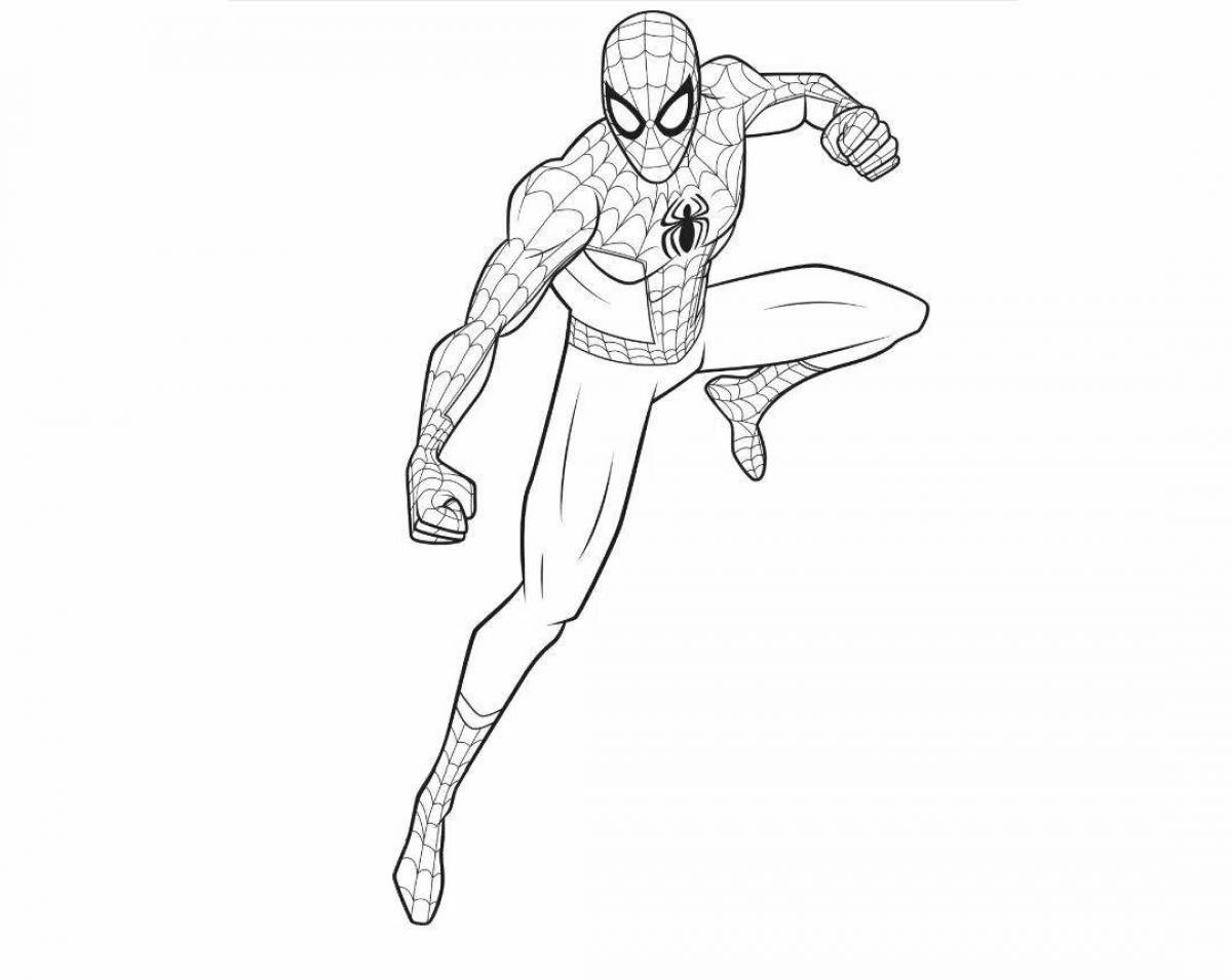 Spiderman through universes coloring page