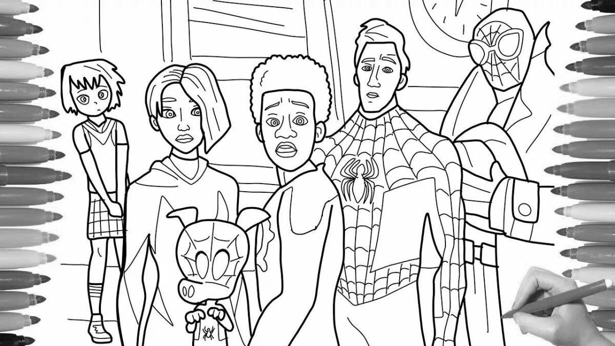 Spider-Verse Luminous Coloring Page
