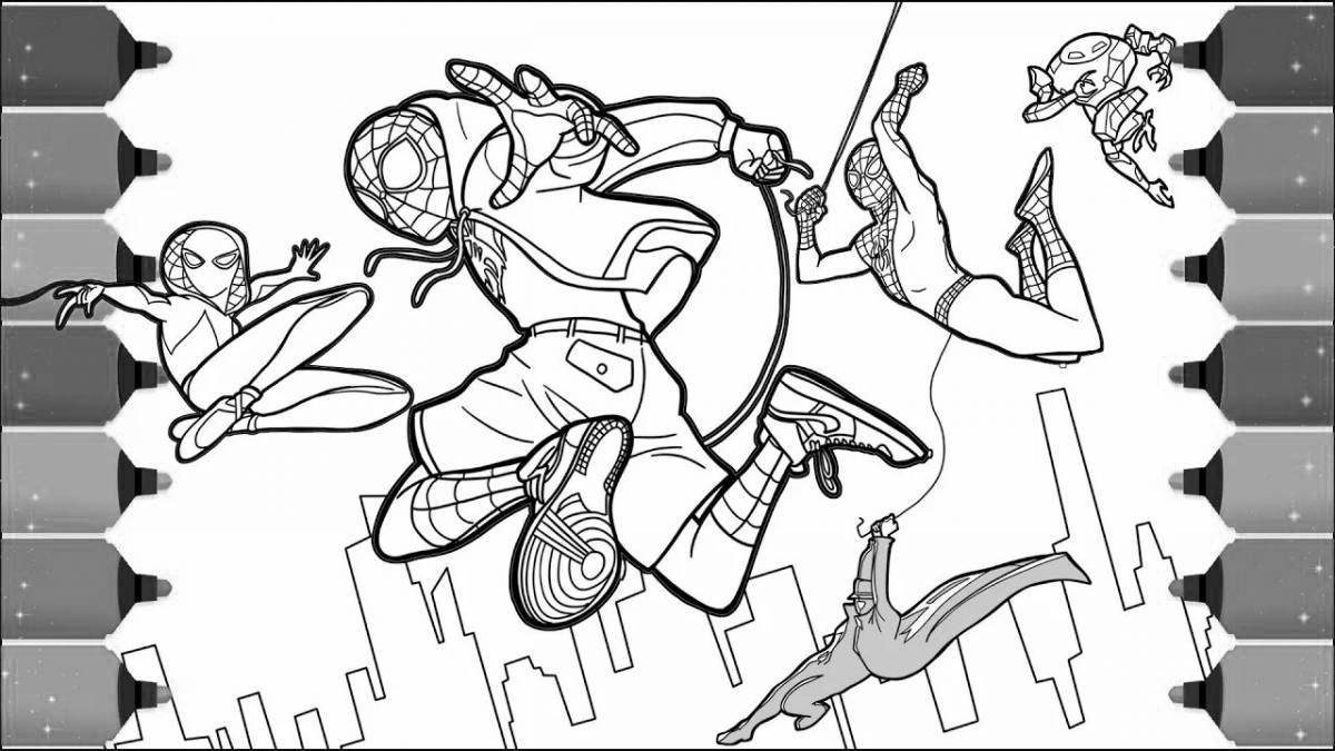 Spider-Verse Mysterious Coloring Page