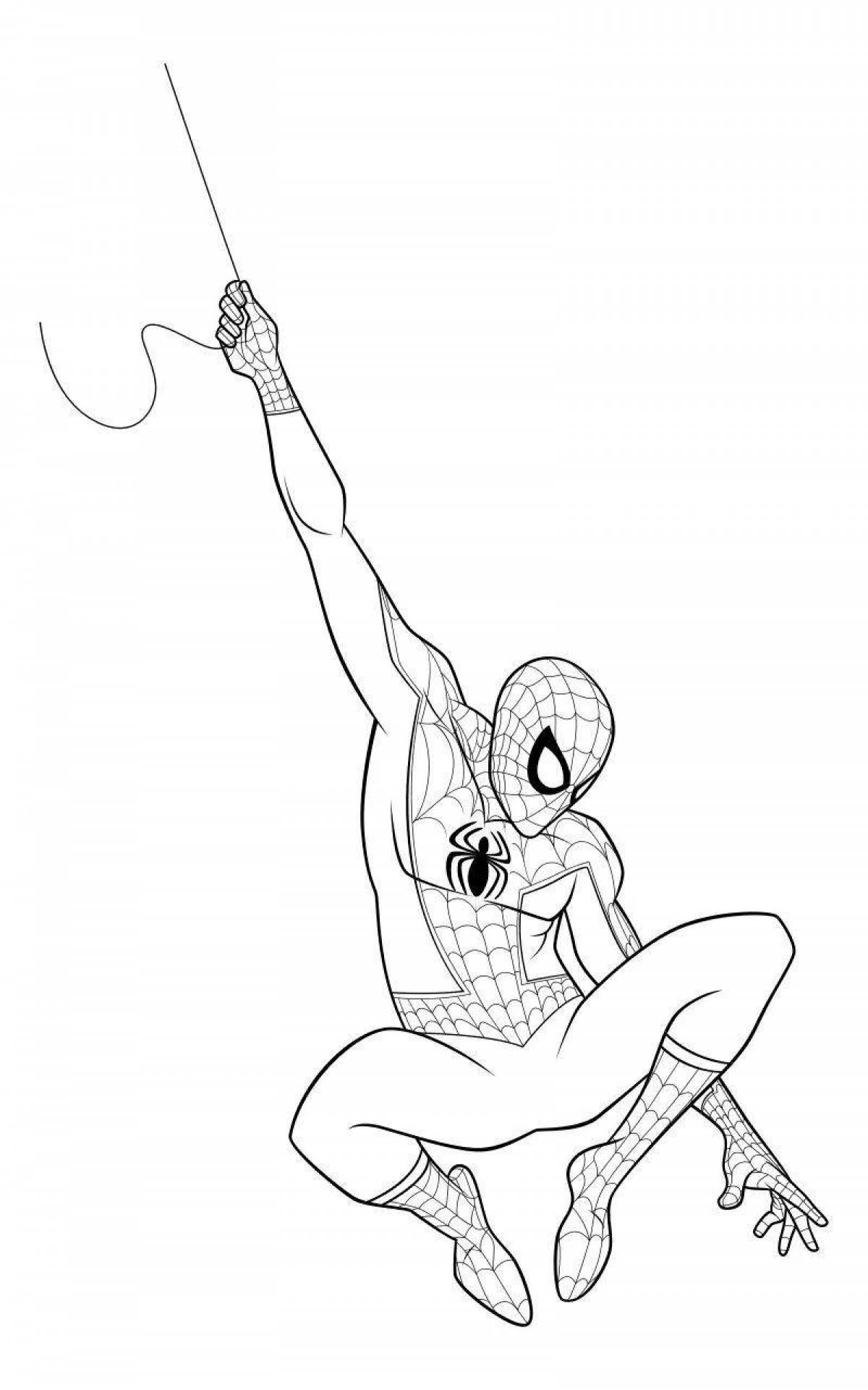 Mystical coloring spider-man through the universes