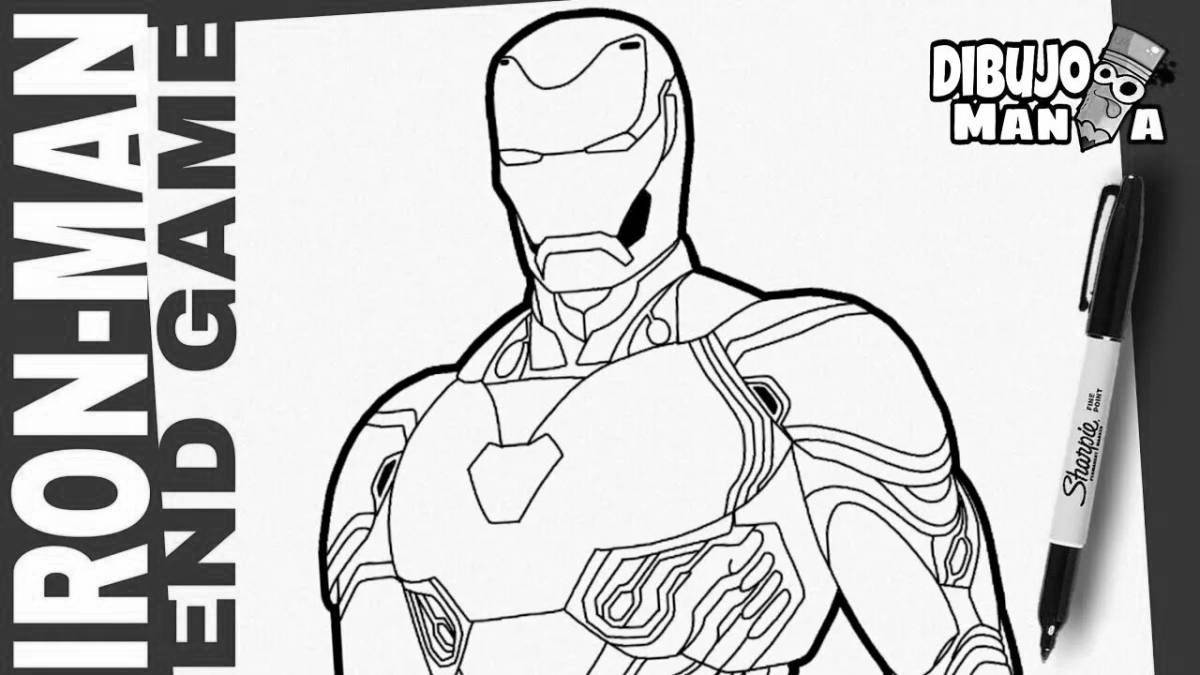 Grand coloring page iron man mark 85